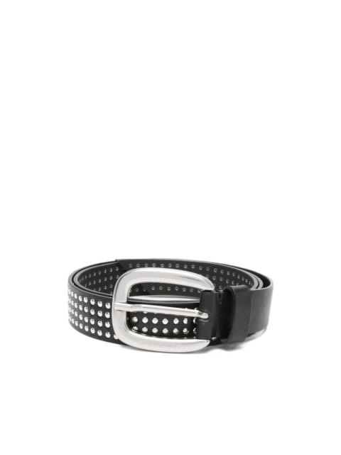 studded leather belt