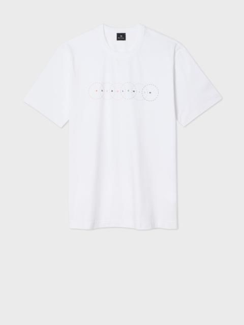 White Multi Circles Print T-Shirt
