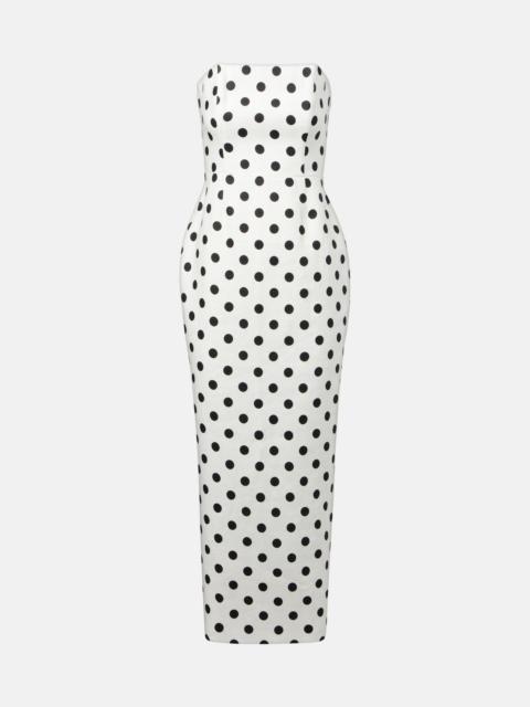 Romeo polka-dot linen maxi dress