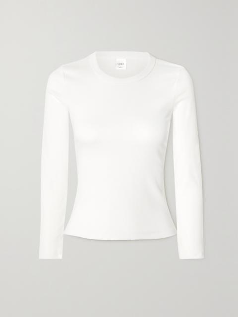 Kelly Ribbed Stretch-cotton Jersey Top
