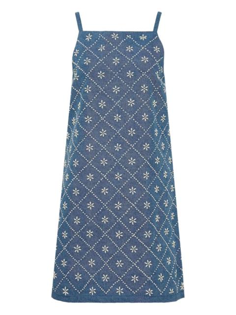 Gentry embroidered denim dress