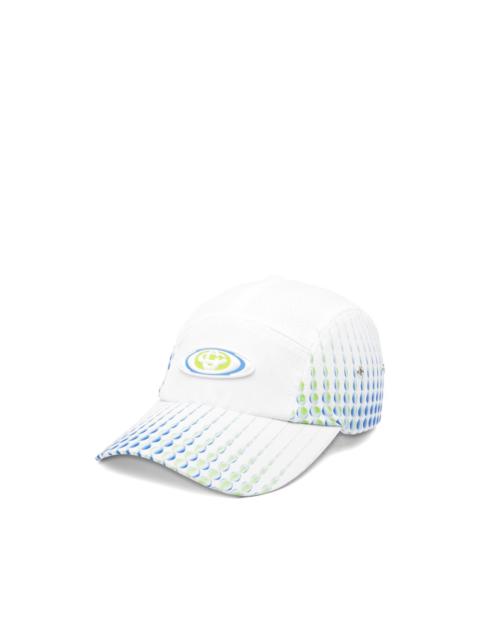 logo-appliqué patterned baseball cap
