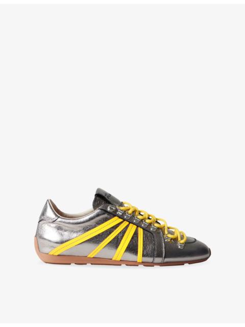 Swing Metallic Leather Trainers