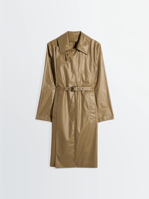 LIGHT WRAP COAT IN LIGHT COATED COTTON