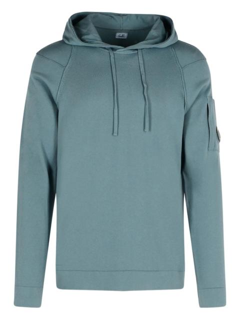 sleeve-pocket drawstring hoodie