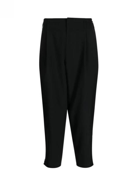 TAPERED-LEG CROPPED WOOL TROUSERS