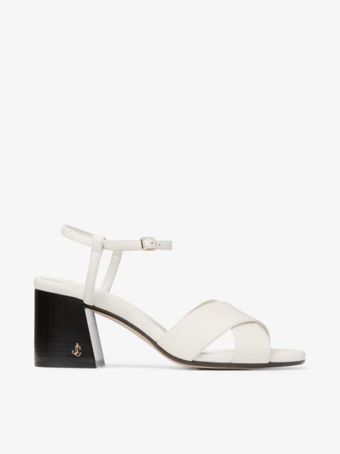 Valla 65
Latte Vacchetta Leather Block Heel Sandals