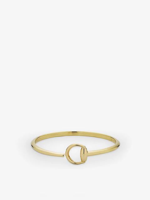 Horsebit 18ct yellow-gold cuff bracelet