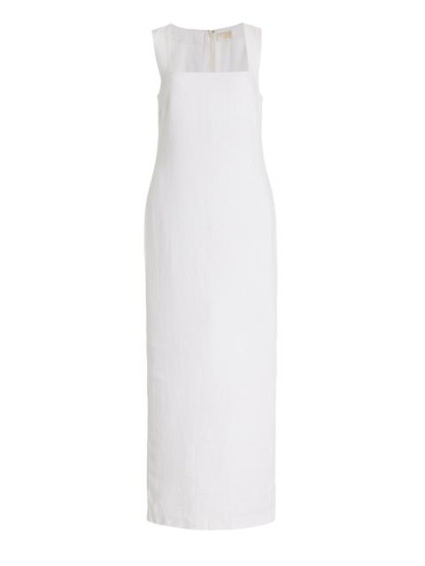 Alice Linen Maxi Dress white
