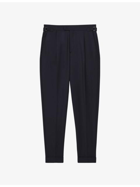 Cantwell Tapered-Leg Stretch Cotton-Blend Trousers