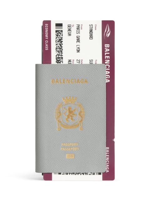 Men's Passport Long Wallet 1 Ticket in Balenciaga Grey