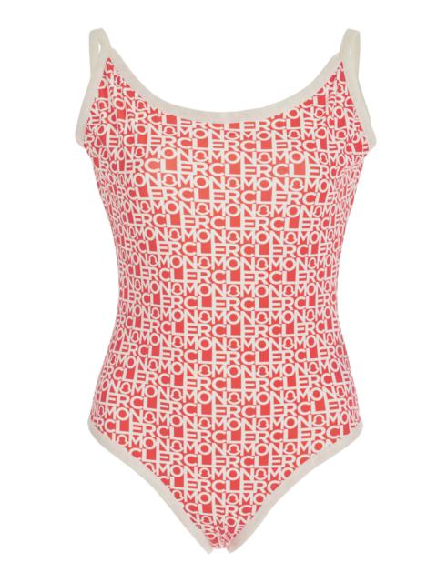 Logo One-Piece Swimsuit orange