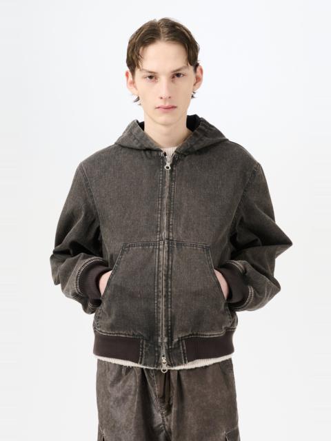 Bank Jacket Black Coated Wash