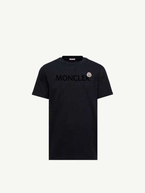 Flocked Logo Cotton T-Shirt