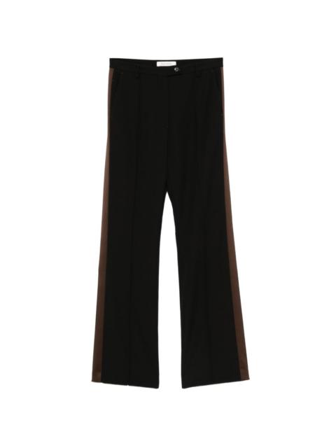 logo-embroidered stripe trousers