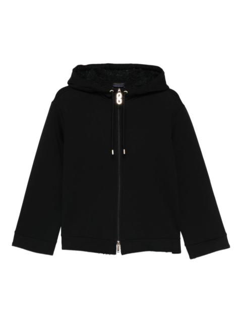 zip-fastening hoodie