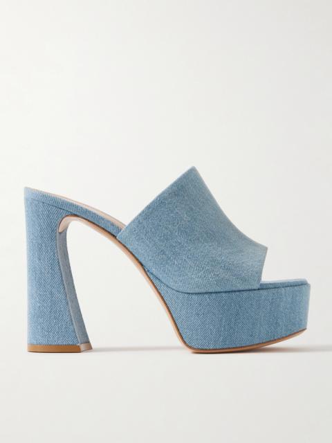 Holly 70 Denim Platform Mules