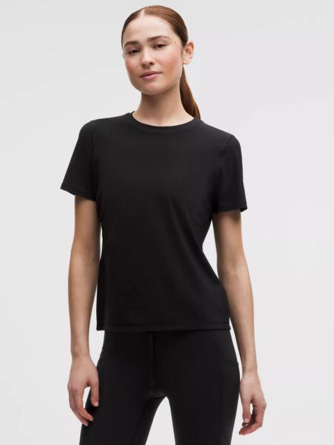 Side-Ruched Running Short-Sleeve Shirt