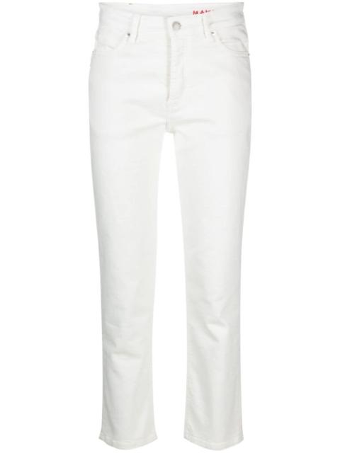 high-waist cropped jeans