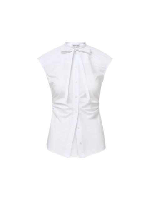 JOON TIE-NECK BUTTON-DOWN BLOUSE