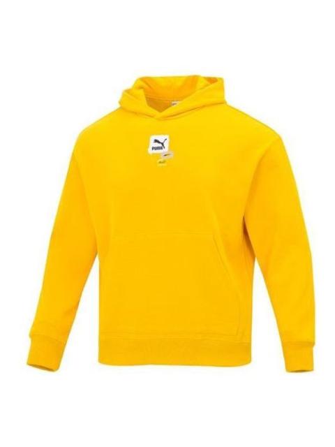PUMA Oversize Trend Graphic Logo Hoodie 'Yellow' 536061-85