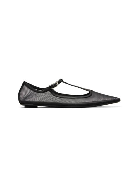 Black Juno Ballerina Flats
