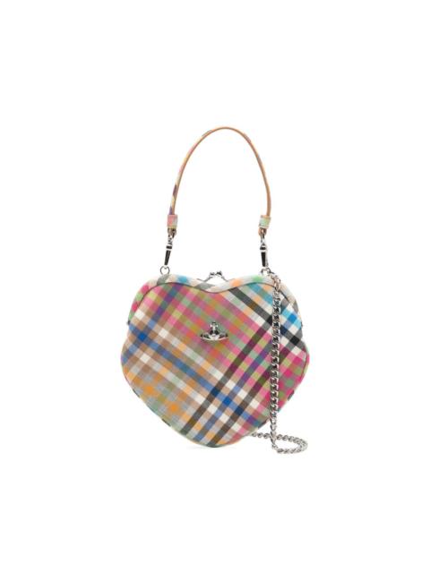 Belle Heart checked tote bag