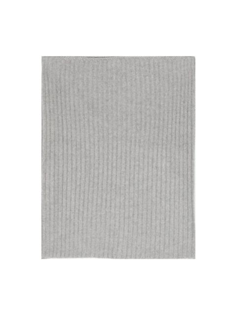 ribbed-knit cashmere scarf
