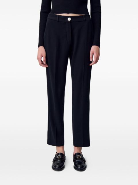 cropped straight-leg trousers