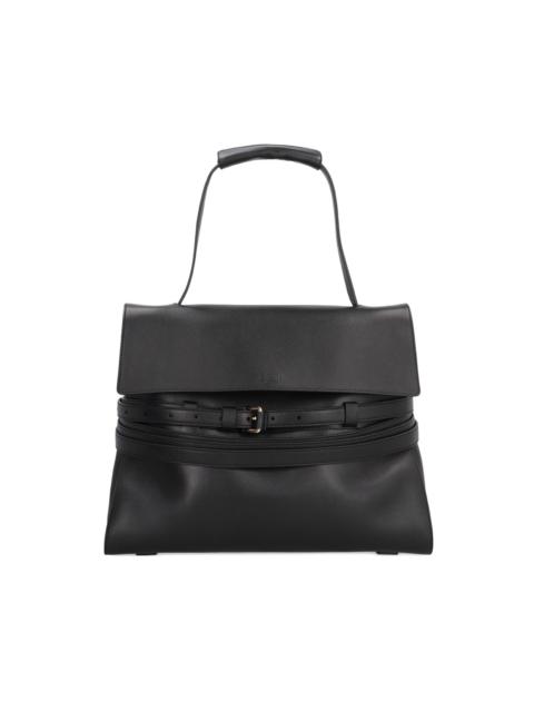 Tie Me belted leather tote bag