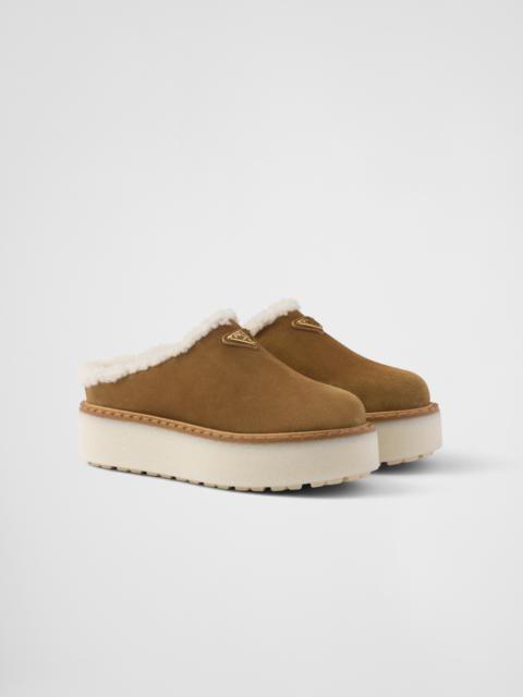 Suede mules