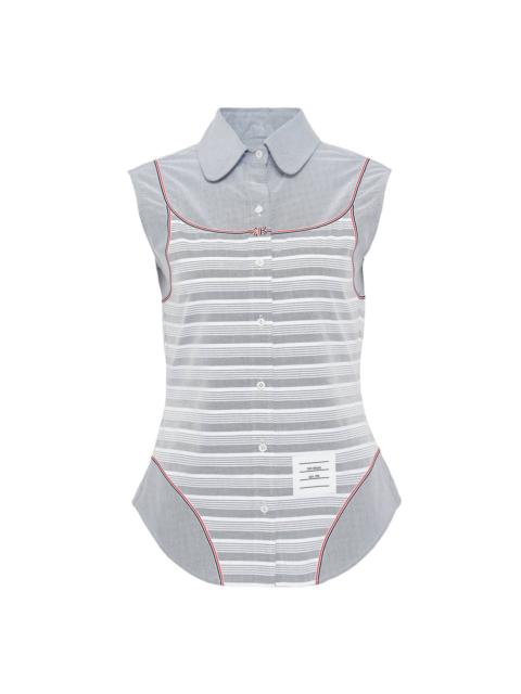 Sleeveless Swimsuit Trompe Loeil