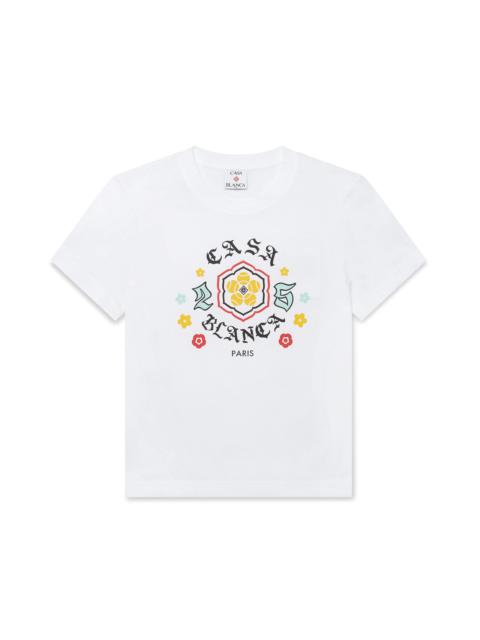 Emblem Fitted Short Sleeve T-Shirt | Casablanca Paris