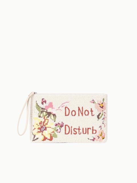 STAUD TOMMY BEADED LARGE POUCH DO NOT DISTURB