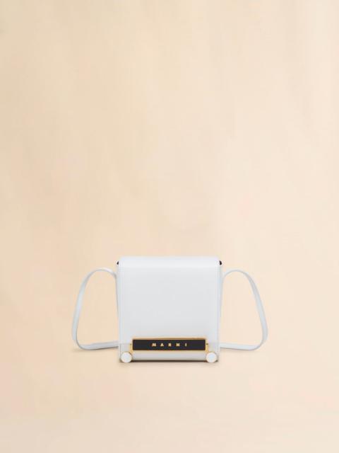 WHITE LEATHER VHS SMALL CUBO BAG