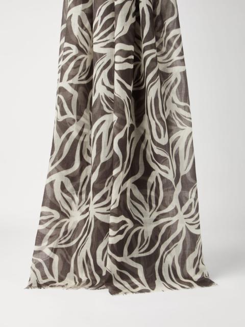 Cashmere floral print scarf