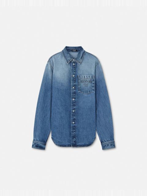 Versace Milano Stamp Denim Shirt