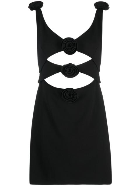 floral appliqué A-line dress