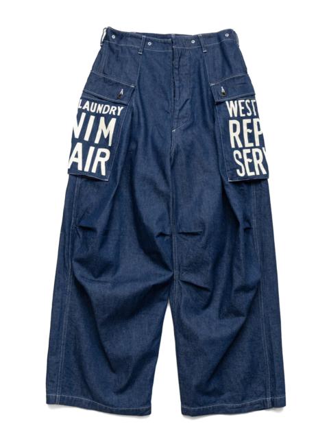 11.5oz Denim JUMBO MONKEY Pants (FACTORY REPAIR&Embroidery) - Indigo