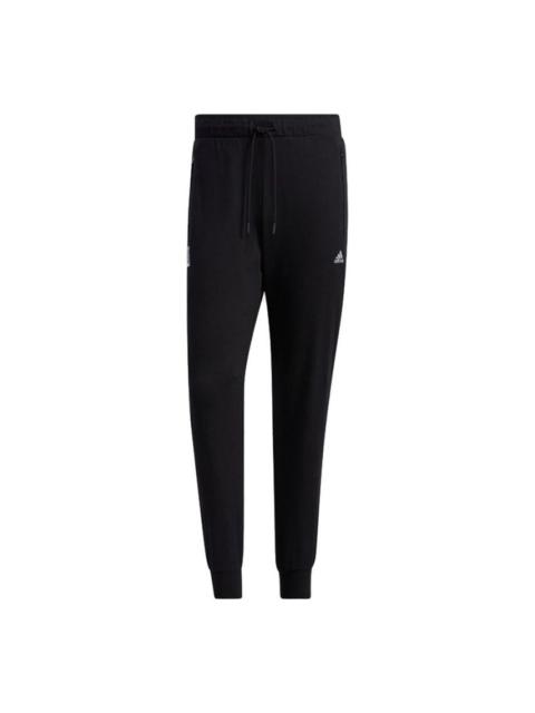 adidas Wj Pnt Ft Series Solid Color Slim Fit Bundle Feet Sports Pants Black GP0860