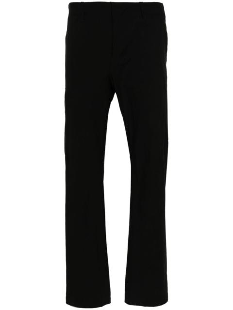 tonal stitching straight-leg trousers
