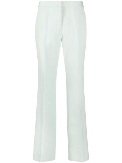 pressed-crease tailored trousers