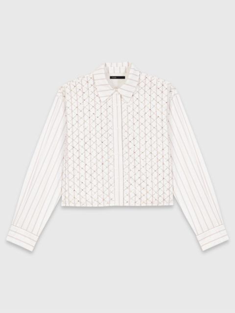 Beaded cropped shirt