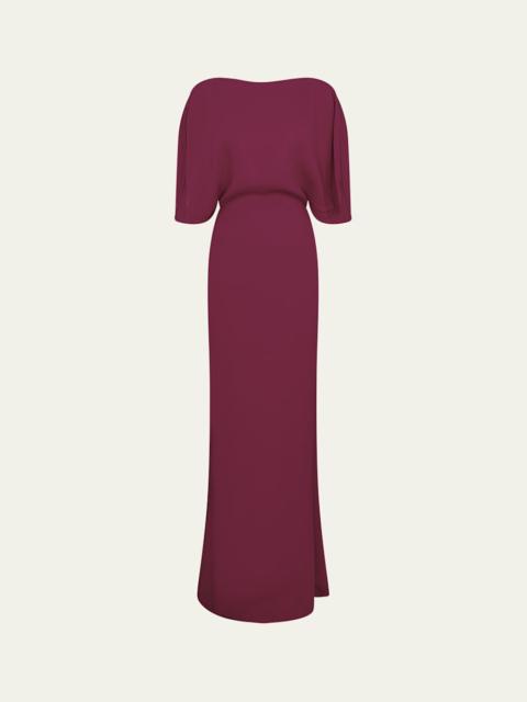 Dona Boat-Neck Gown