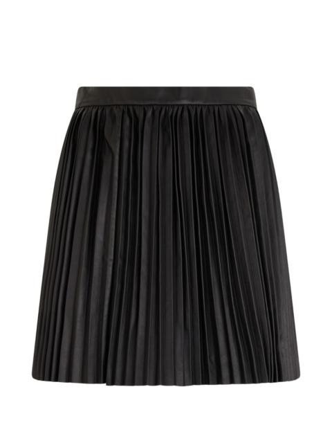 pleated mini skirt