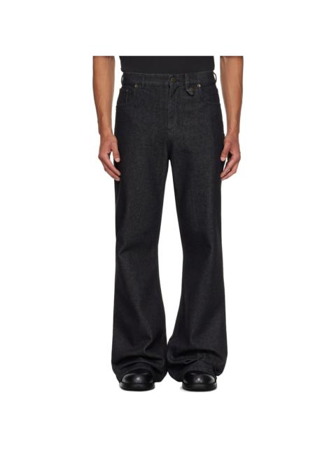 Black Samy Wide Leg Jeans