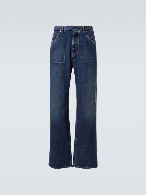 Low-rise wide-leg jeans