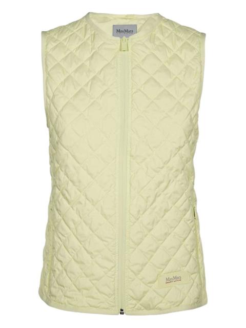 logo-patch quilted gilet
