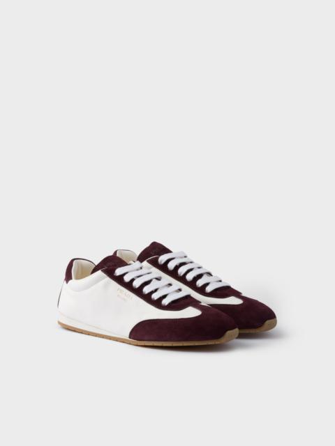 Nappa leather and suede sneakers