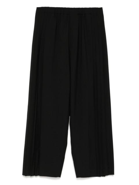 pleated wide-leg trousers